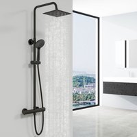 Sky Bathroom - Thermostatic Square Mixer Shower With Dual Head Handset