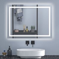 Sky Bathroom - sky Wall-Mounted Bathroom Anti-Fog led Mirror with 3 Lighting Modes,Memory Function,Touch Switch Vanity Mirror - 90x60 cm