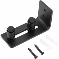 Sliding Door Floor Guide, Door Floor Guide, Barn Door Floor Rail, Adjustable Carbon Steel Sliding Floor Support Floor Guide for Wall Mounting (Double