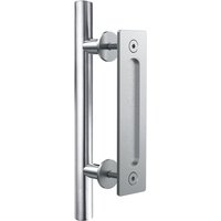 Tinor - Sliding Door Handle Door Handle Stainless Steel Double Sided Handle, Silver 24cm
