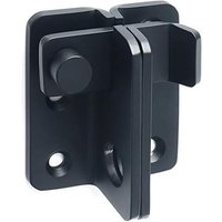 Wddnaot - Sliding Door Lock Padlock Hasp Door Lock Latch Buckle Lock Anti-Theft Hook, Matte Black Finish Stainless Steel, EMS3005-B