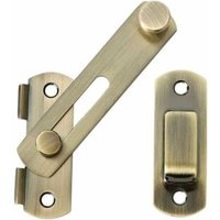 Sliding door lock with screws for doors, windows, cupboards and gardens, brushed zinc alloy finish