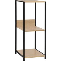 Small Straight Book Shelf Black and Oak 33.5x39.6x79.7 cm Engineered Wood Vidaxl