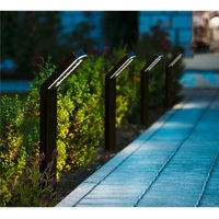 Smart Garden - Moderna Solar Black Post Stake Light Super Bright Or Warm White led