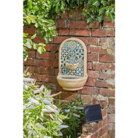 Smart Garden Solar Aragon Wall Garden Water Feature Fountain Bird Bath Marrakesh