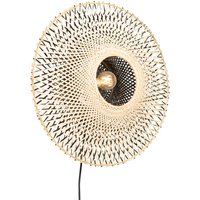 Smart Wall Light Bamboo 50 cm with Plug Incl. Wifi A60 - Rina