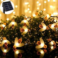 Solar Bee String Lights, 30 LEDs, 6.5M, 8 Light Modes, Copper Wire, Waterproof Outdoor String Lights, for Garden, Patio, Gate, Yard, Fence, Party,