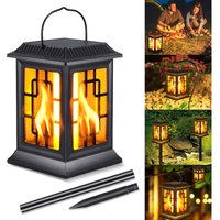 Solar Flame Light, IP65 Waterproof Outdoor Solar Flame Lights With Realistic Flame Effect, Solar Torch Light For Outdoor Use With 2 Lighting Modes