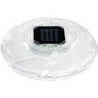 Solar floating pool light with integrated solar panel for automatic charging and energy-efficient LED light, ideal for decorative lighting of indoor