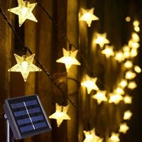 Solar Garden Lights, Solar Powered String Lights, Cool White Solar Garden Lights, Waterproof Outdoor Lights for Patio, Fence, Tree, Gazebo, Garland