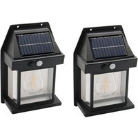 Solar Lights Outdoor, Dusk to Dawn Wall Sconce Motion Sensor, A