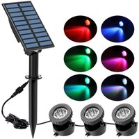 Solar Pond Lights, led Underwater Lights, Waterproof Lighting, High Brightness Light Sensor for Pond/Garden/Outdoor npterbl