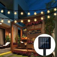 Solar String Lights Garden,6.5m 30 Crystal Balls Waterproof led Fairy Lights, 8 Modes Outdoor Solar Powered Lights, Decorative Lighting for Home,