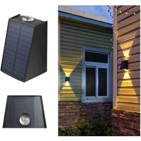 Tonchean - Solar Wall Light Outdoor Up and Down, Solar Pathway Light, Outdoor Lighting Fixture for Garage, Front Door, Hallway, Porch, Office, Pool