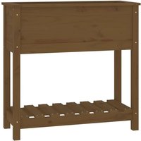 Vidaxl - Planter with Shelf Honey Brown 82.5x34.5x81 cm Solid Wood Pine