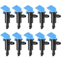 Tinor - sourcing map Flag 2GPH 8L/H Irrigation Sprinkler Lawn Emitter 4/7mm Tube 30Pcs