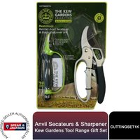 Spear and Jackson Gift Set Anvil Secateurs and Sharpener, Kew Gardens Tool Range