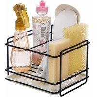 Briday - Sponge Holder Kitchen Sink Storage Iron Sponge Holder Basket Utensil Holder Cleaning Cloth and Dishwasher Brush Holder Soap Holder