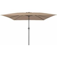 Garden Parasol Taupe and Black 295 x 295 x 245 cm vidaXL