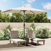 Garden Parasol 200 x 300 cm Sand White Rectangular Vidaxl