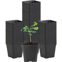Tlily - Square Seedling Pots Flexible Plastic are for Plants and Succulents in Pots(100PCS)