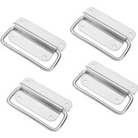 Stainless steel folding handles, suitcase handle, folding suitcase handles, toolbox handle, metal door handle, for toolbox, cabinet door, hatch (4