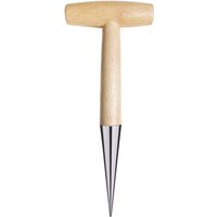 Stainless steel hand planter with wooden handle for seedlings