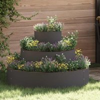 Garden Planter Black 90 x 90 x 20 cm Steel Vidaxl