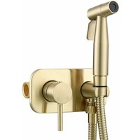 Dhklfa - Stainless Steel Toilet Sprayer Handheld Bidet Kit Hot and Cold Water Shower Hose Bidet Toilet Complete Kit, Brushed Gold, WS024J2F2 don't