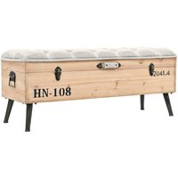 Bonnevie - Storage Bench 110 cm Solid Firwood VSVS716564