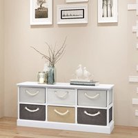 Bonnevie - Storage Bench 6 Drawers Wood VSVS802653