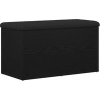Vidaxl - Storage Bench Black Oak 82 x 42 x 45 cm Engineered Wood