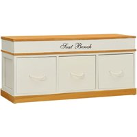 Storage Bench Solid Paulownia Wood 100 cm Vidaxl