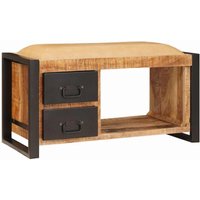 Storage Bench Brown 80 x 35 x 40 cm Solid Mango wood vidaXL