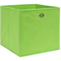 Storage Boxes 10 pcs Non-woven Fabric 28x28x28 cm Green Vidaxl