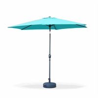 3m round centre pole parasol, Touquet, Turquoise