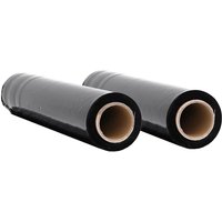 Stretch Film 2 pcs Black 17 μm 50 cm x 150 m Vidaxl