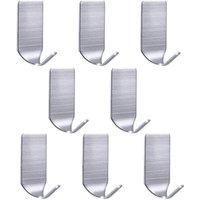 Strong Hooks, Wall Hooks, Waterproof Stainless Steel Wall Hooks for Dresses, Towels, Keyrings, Christmas Bags, Lights - Home, Kitchen, Living Room,