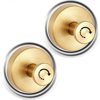 Suction cup hooks, waterproof, removable and reusable suction cup hooks, self-adhesive hooks for bathroom, kitchen (gold 2)