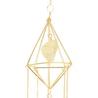 Sun Moon Wind Chimes Colorful Crystal Hanging Pendant Porch Decoration for Home Garden Party Wedding Engagement Citrine