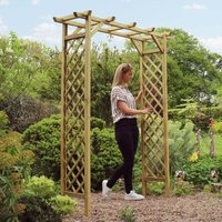Zest - Sunset Trellis Wooden Garden Arch Pergola Plant Support pefc Wood