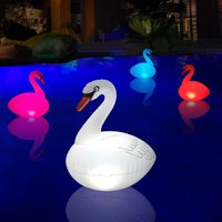 Longziming - Swan Floating Pool Light,Inflatable Solar Pool Light IP68 Waterproof,Solar Swimming Pool Light, Pool led Color Changing Floating Lights,