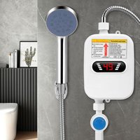 Ikodm - Tankless Electric Water Heater, Electric Instant Water Heater with Shower Head with led Display, Fast Heating Water Heater