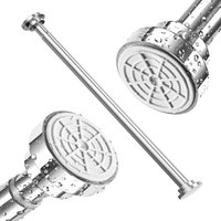 Telescopic stainless steel shower curtain rod, no drilling required, with self-locking fixing (55-85 cm)