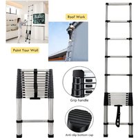Telescoping Retractable Extension 3.8M Tall Multi Purpose Loft Adjustable Ladder
