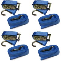 Tie Down Ratchet Straps 1.5T 3M x 50MM X4 (Cargo Lashing Car Load S Hook)