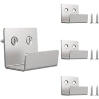 Tile wall mount, 5 pieces, stainless steel, with mounting screws for mirror, ceramic photo frame wall mount, silver