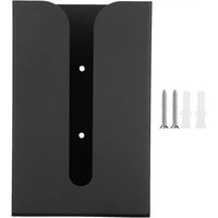 Tissue box holder, black aluminum wall-mounted cover, rectangular cover for tissue box, towel storage box