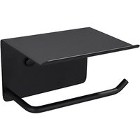 Toilet paper holder, cell phone holder, iron, black