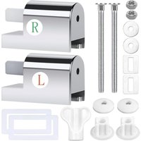 Toilet Seat Fixings, Pack of 11 Toilet Seat Hinges, Slow Fall Hinges, White
